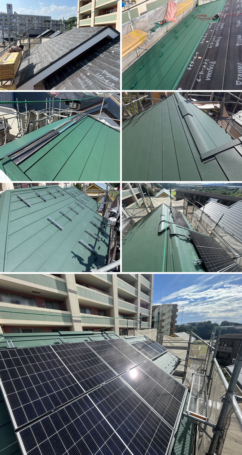 屋根改修の様子