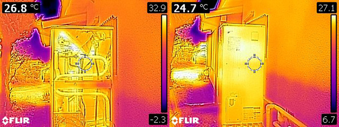 サーモカメラで断熱の効果を再確認します。