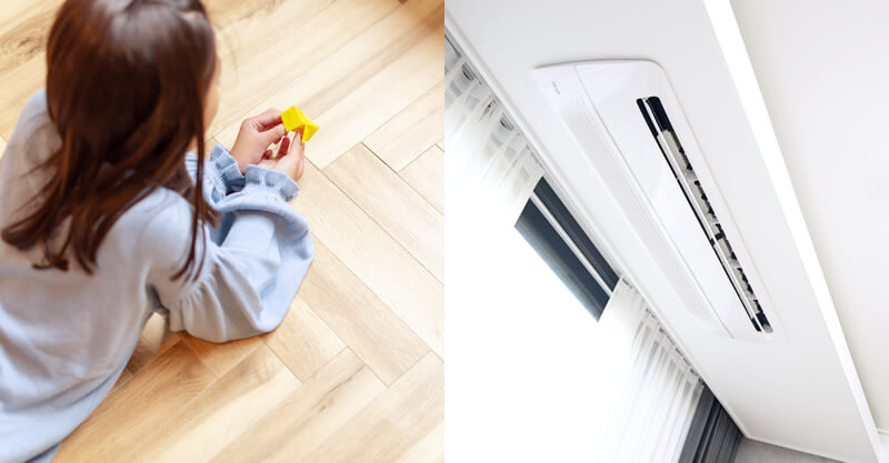 床暖房工事とエアコン工事・換気工事の設計