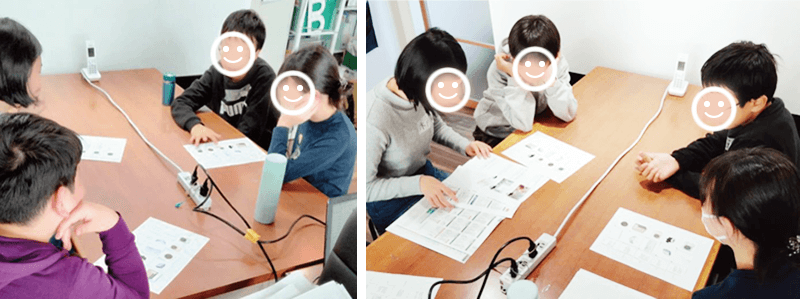 クイズにチャレンジする児童